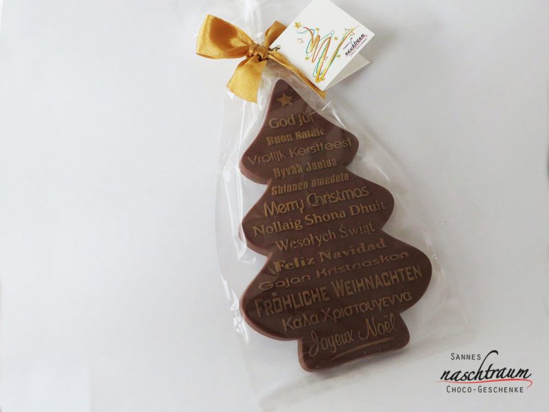 Schoko Tannenbaum "Fröhliche Weihnachten" - AB MITTE OKTOBER