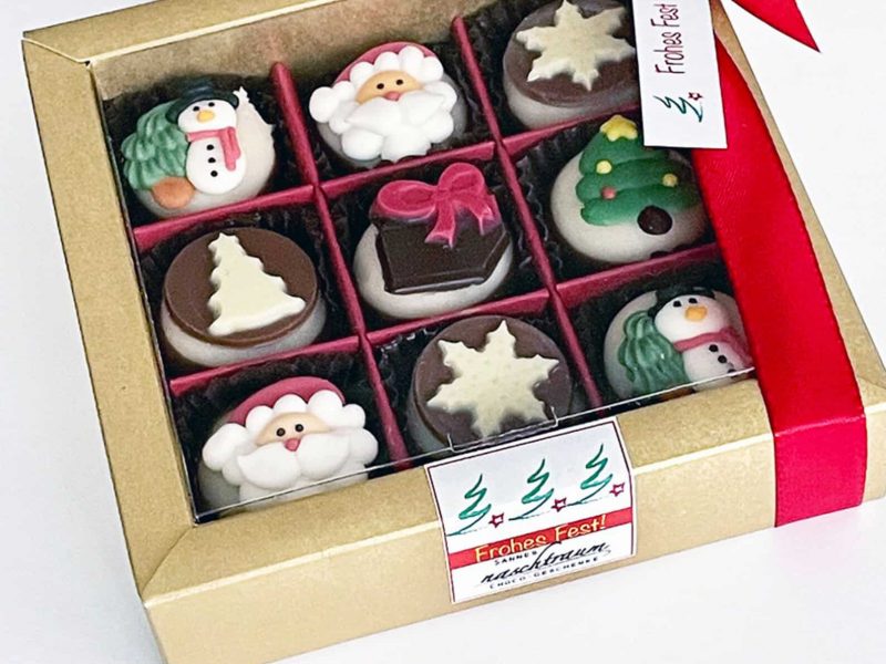 9 Marzipan Weihnachts Cupcakes in Geschenkverpackung - AB MITTE OKTOBER
