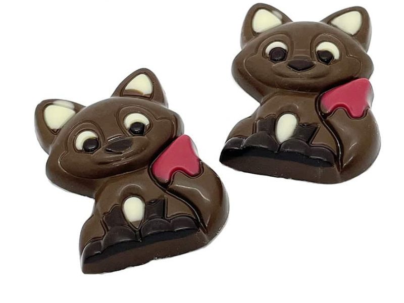 2 Füchse aus Schokolade