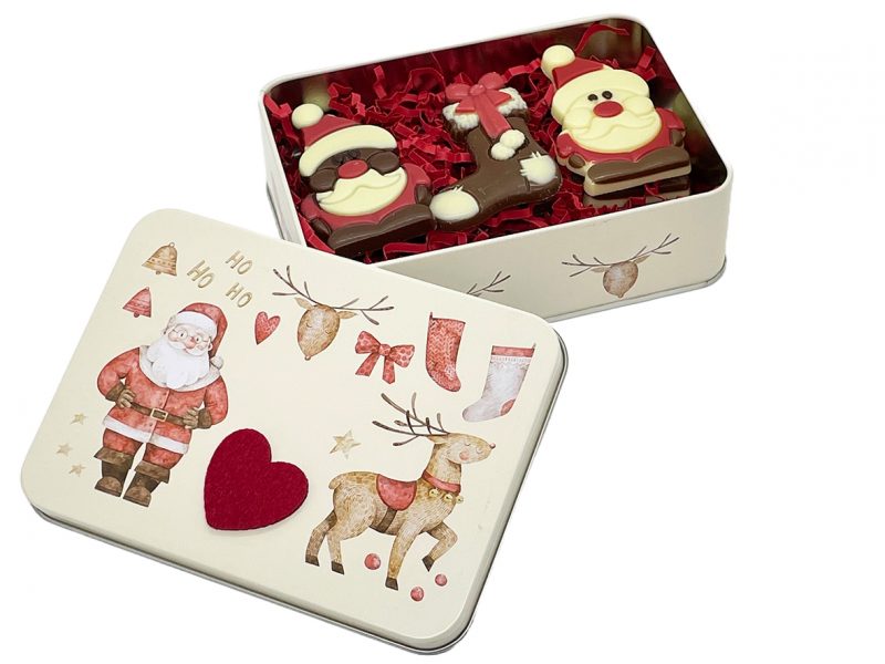 9 Schoko Weihnachtsfiguren in Weihnachtsbox - AB MITTE OKTOBER