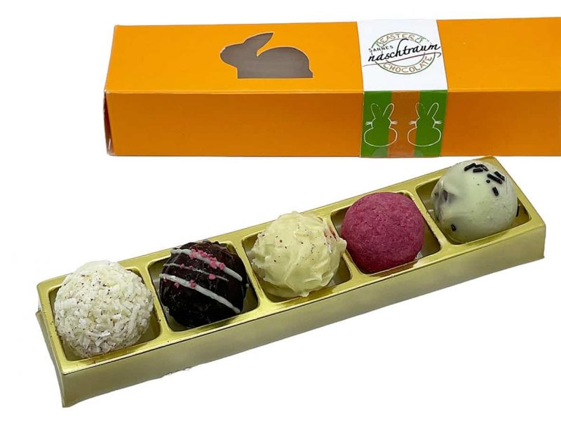 5 köstliche Trüffel in Oster-Geschenkstange