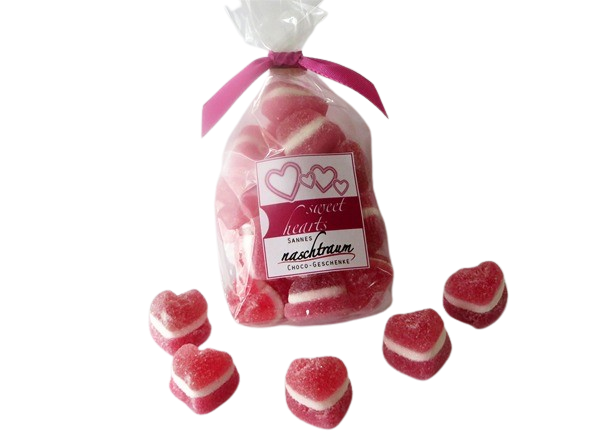 10 x Fruchtgummi Herzen