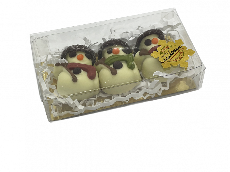 3 süße Schneemänner aus gefüllter Schokolade - AB MITTE OKTOBER