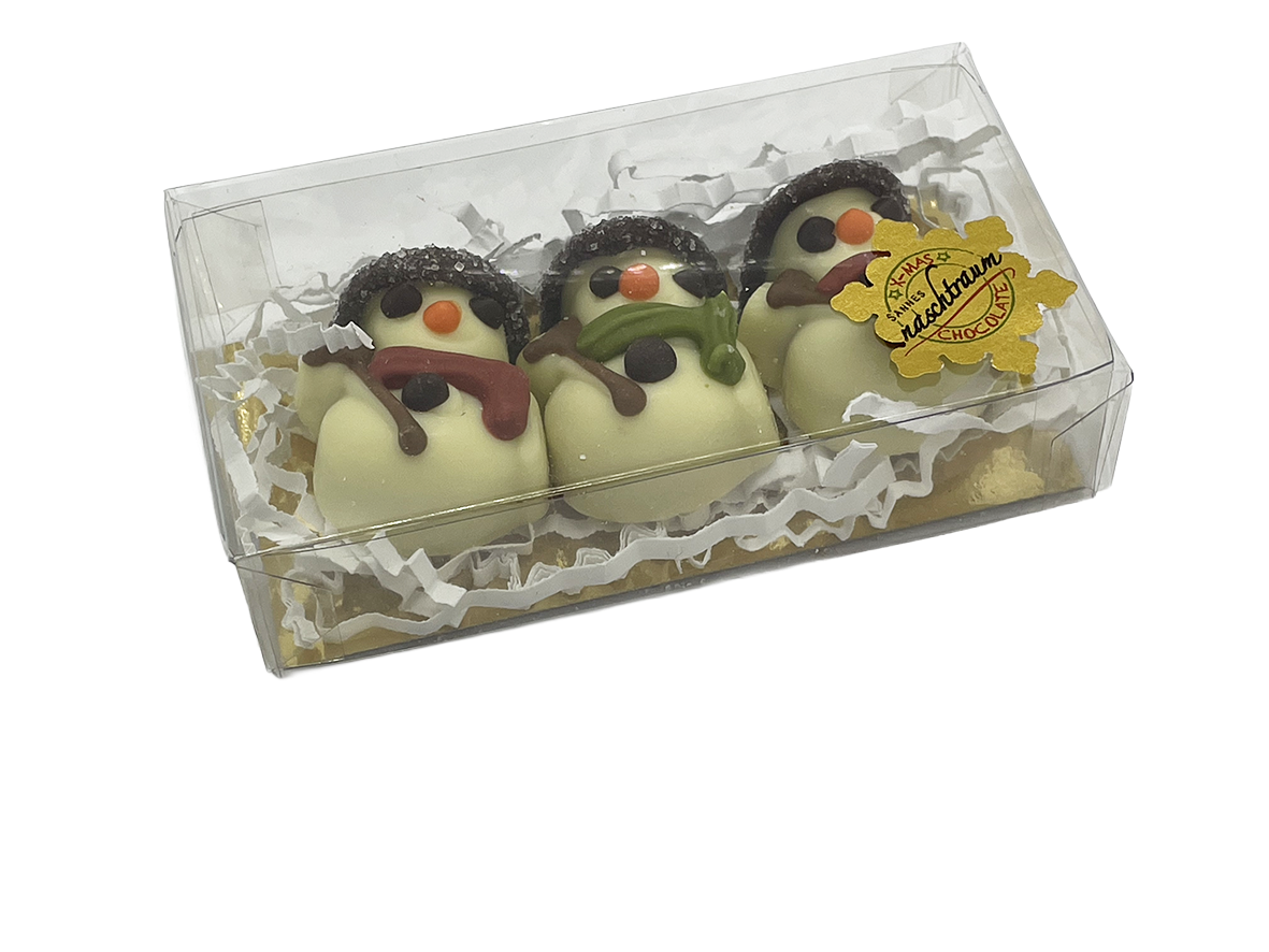 3 süße Schneemänner aus gefüllter Schokolade - AB MITTE OKTOBER