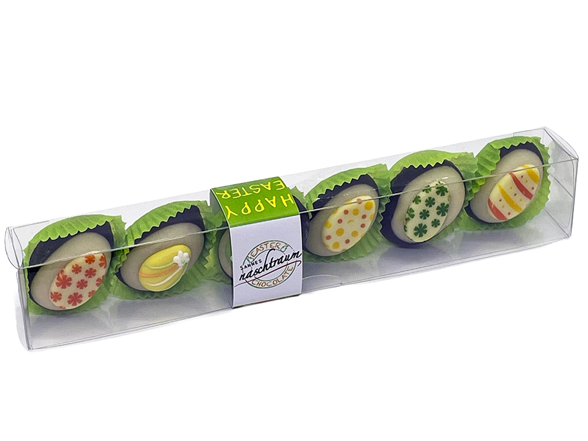 6 Marzipan Osterei Cupcakes in Geschenkstange